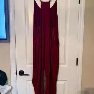 Elegant Burgundy Jumpsuit